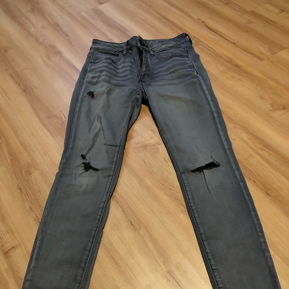 American eagle hi-rise gray jegging 6 short